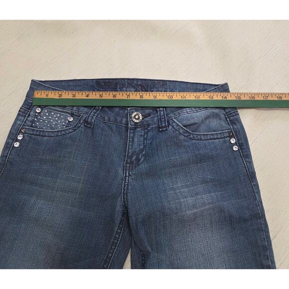 H&G boot cut bling woman's jeans size 7 (28x31 1/2) - Picture 3 of 6